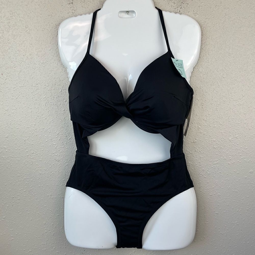 Nwt Sundazed Black One Piece Swim Suit Size 36 D